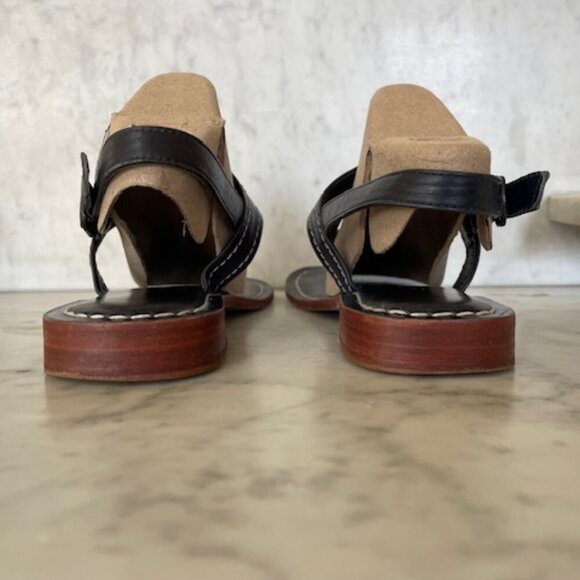 BERNARDO Women's Tegan T-Strap Leather Slingback Sandals 8 - Picture 14 of 16